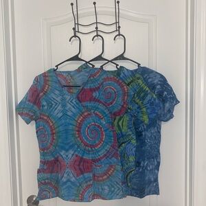 Colorful Tie-Dye Kids Scrub 3 Set